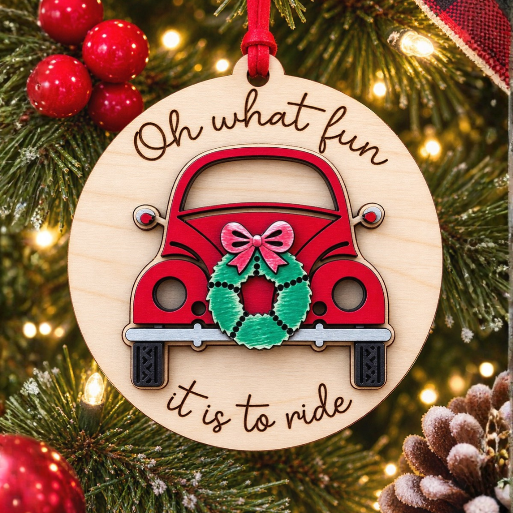 Oh What Fun It Is to Ride Christmas Ornament