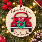 Oh What Fun It Is to Ride Christmas Ornament