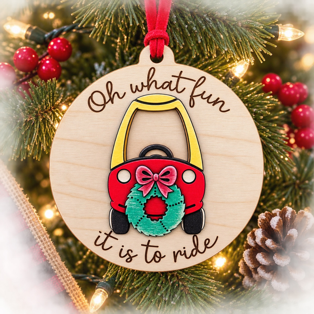 Oh What Fun It Is to Ride Christmas Ornament