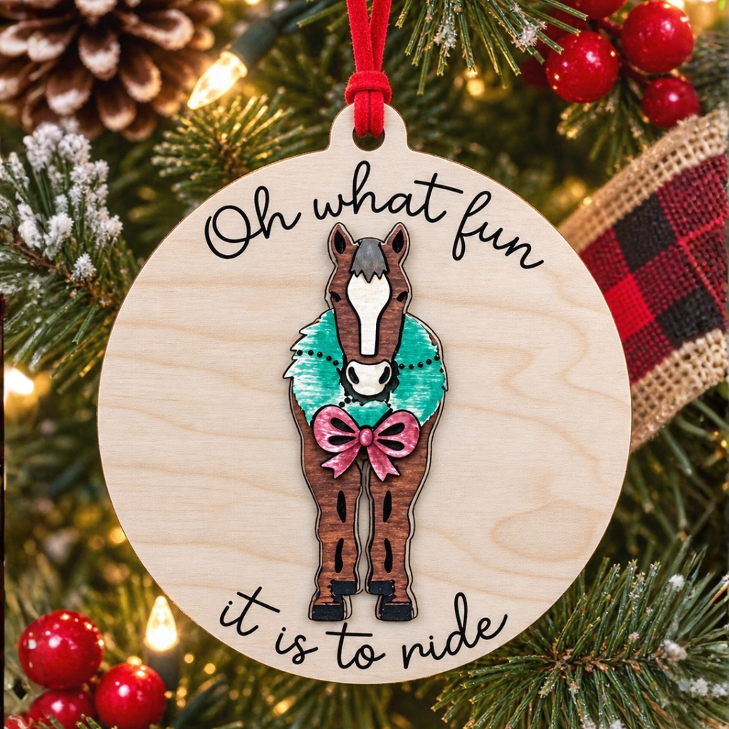 Oh What Fun It Is to Ride Christmas Ornament