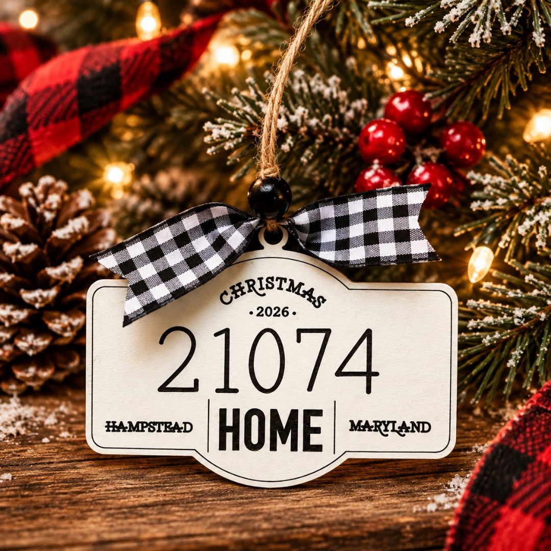 Personalized ZIP Code Christmas Ornament