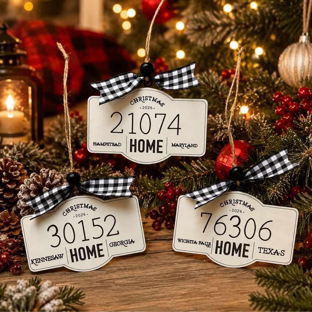 Personalized ZIP Code Christmas Ornament