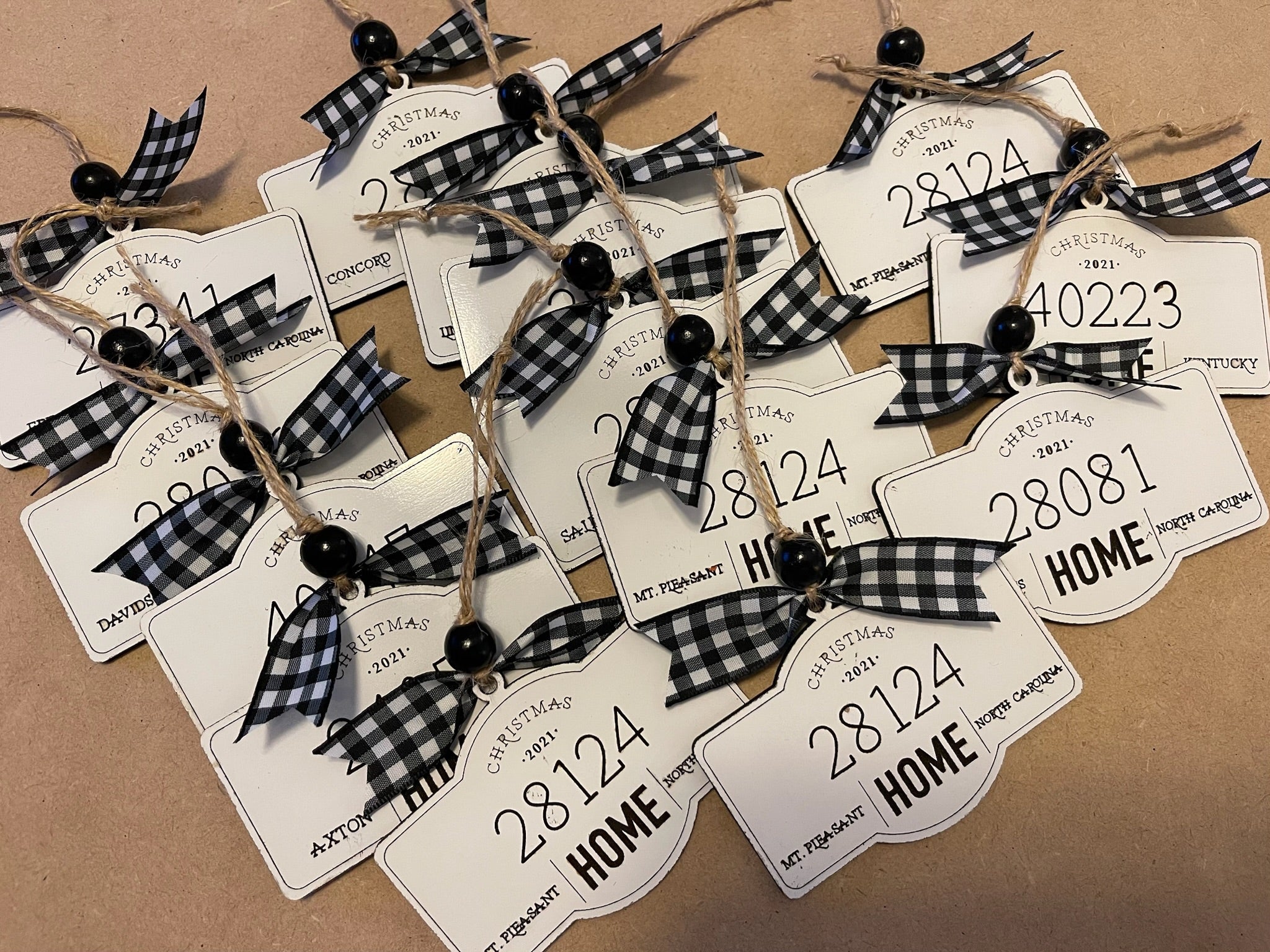 Personalized ZIP Code Christmas Ornament