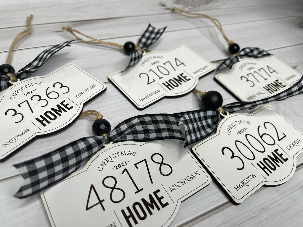 Personalized ZIP Code Christmas Ornament