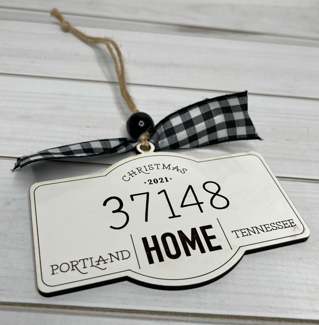 Personalized ZIP Code Christmas Ornament