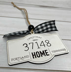 Personalized ZIP Code Christmas Ornament