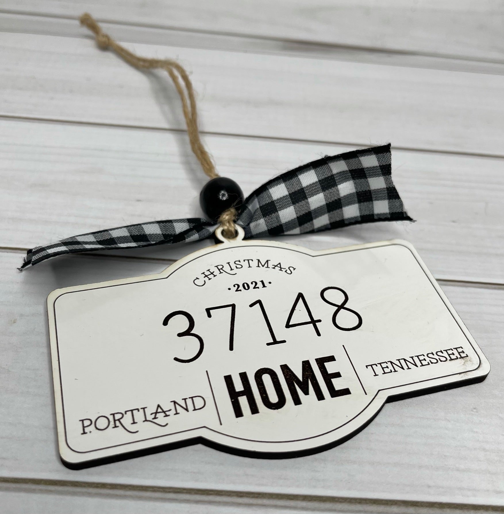 Personalized ZIP Code Christmas Ornament