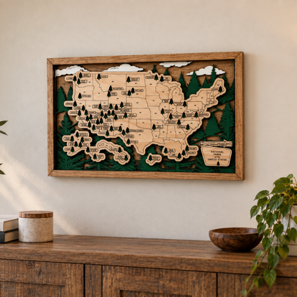 National Parks USA Map