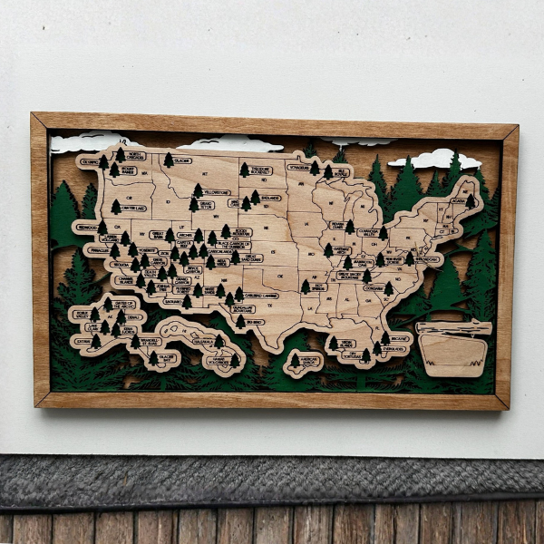National Parks USA Map