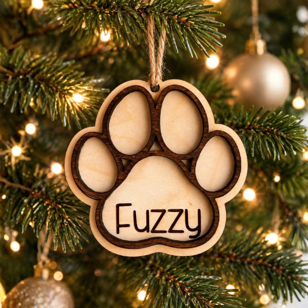 Personalized Paw Print Ornament