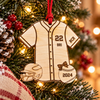 Baseball Jersey with Helmet & Ball Ornament