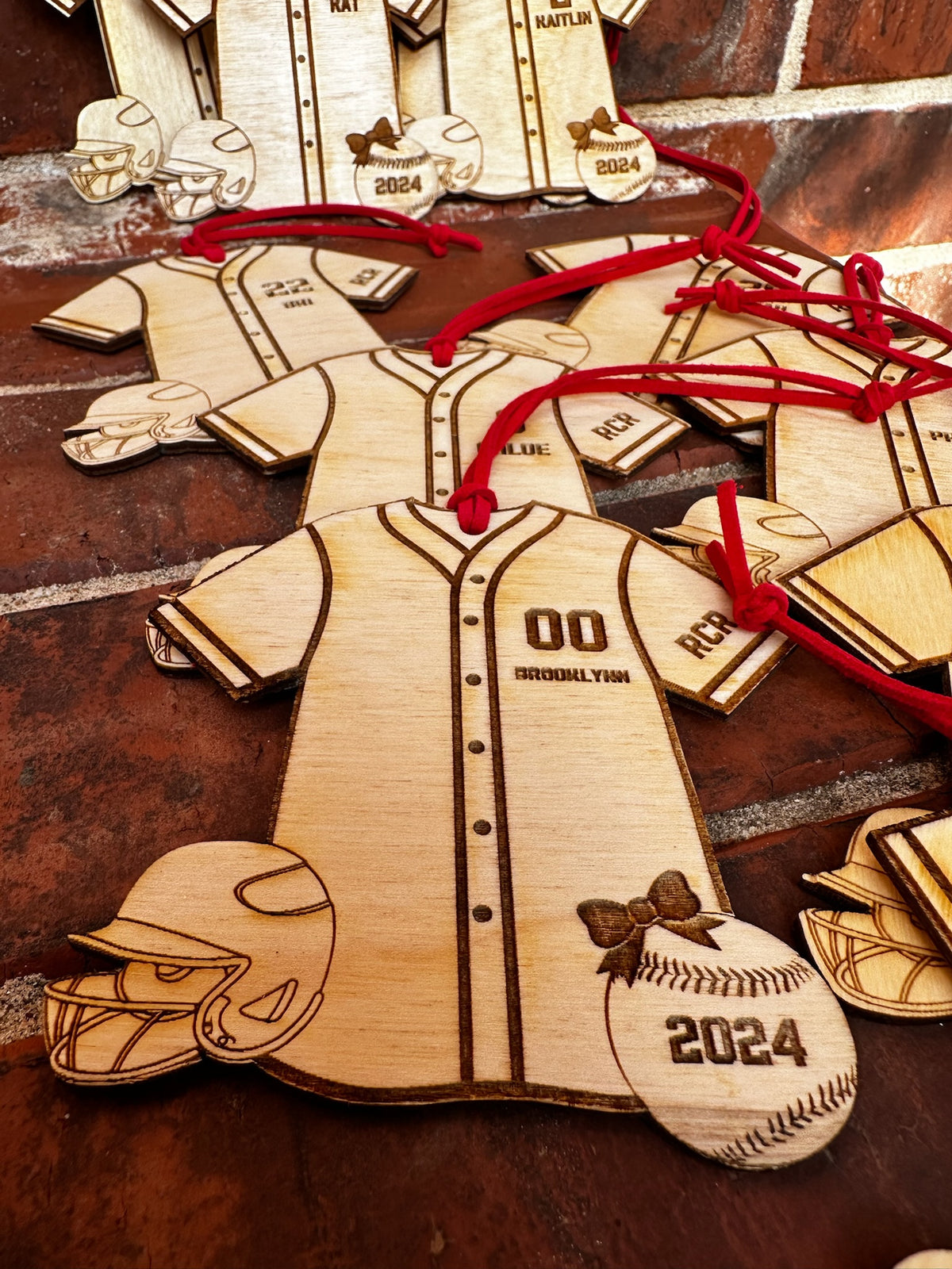 Baseball Jersey with Helmet & Ball Ornament