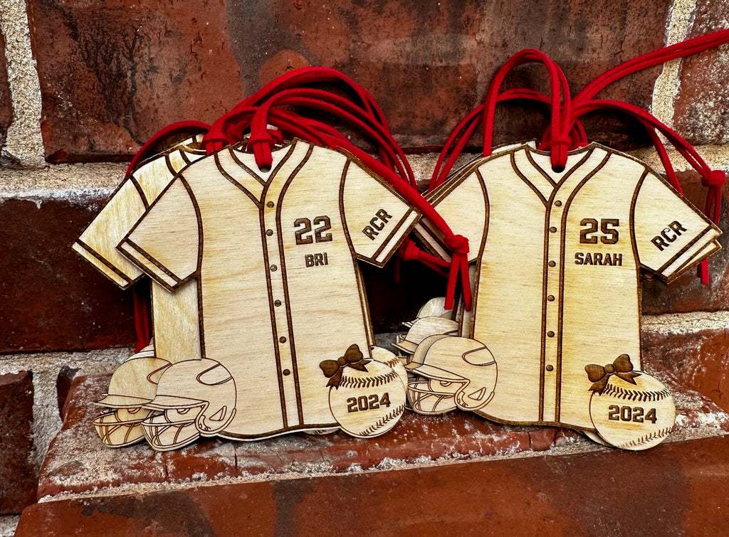 Baseball Jersey with Helmet & Ball Ornament